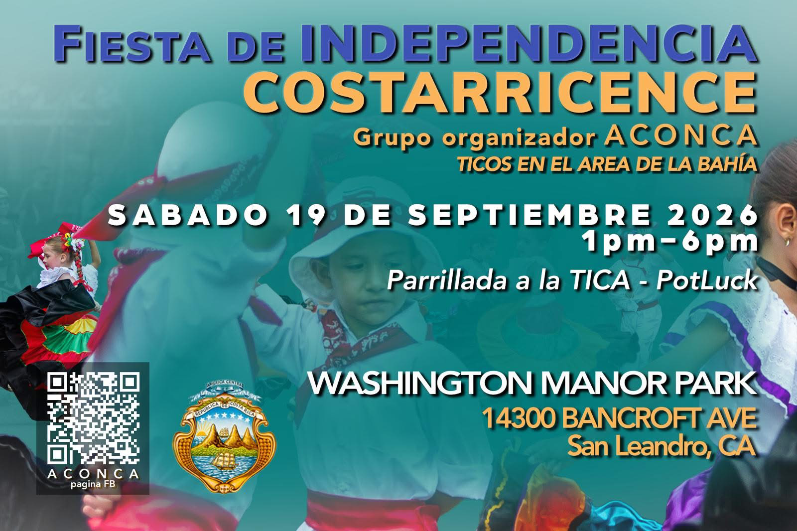 Flyer Fiesta de Independencia ACONCA, San Leandro CA