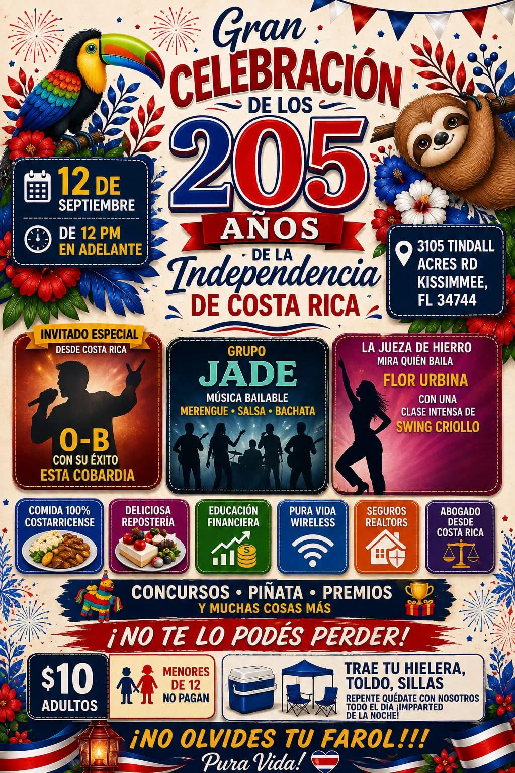 Flyer Gran Celebracion 205 Anos, Kissimmee FL