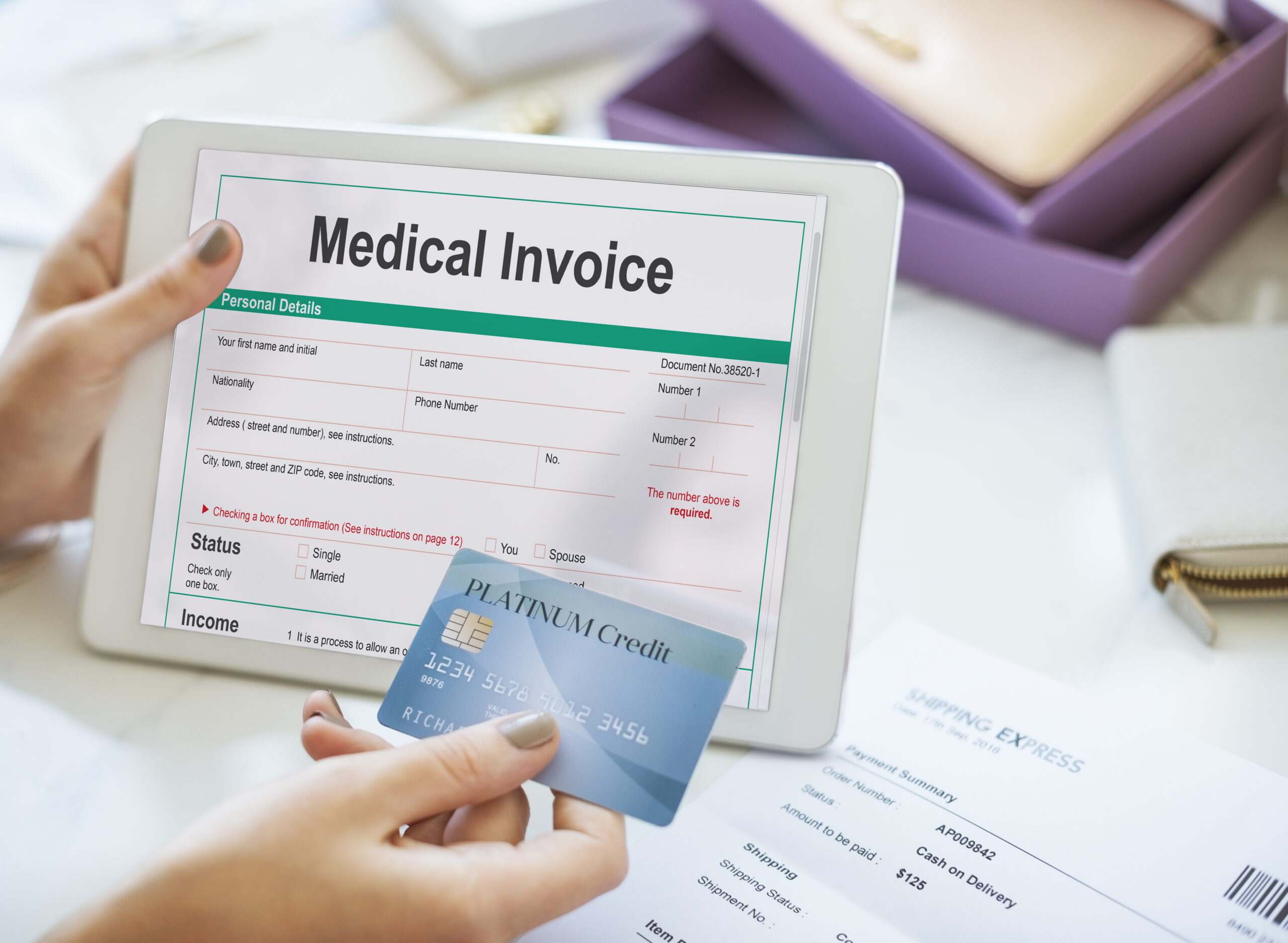 Factura médica de un hospital en Estados Unidos